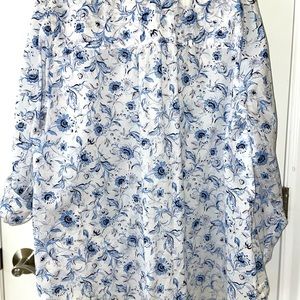 Lane Bryant Floral Roll-Sleeve Tunic Top